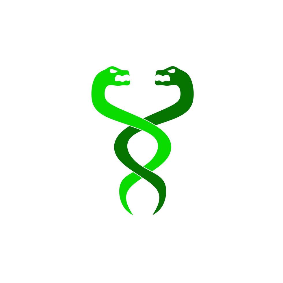 logo modèle deux serpent vecteur