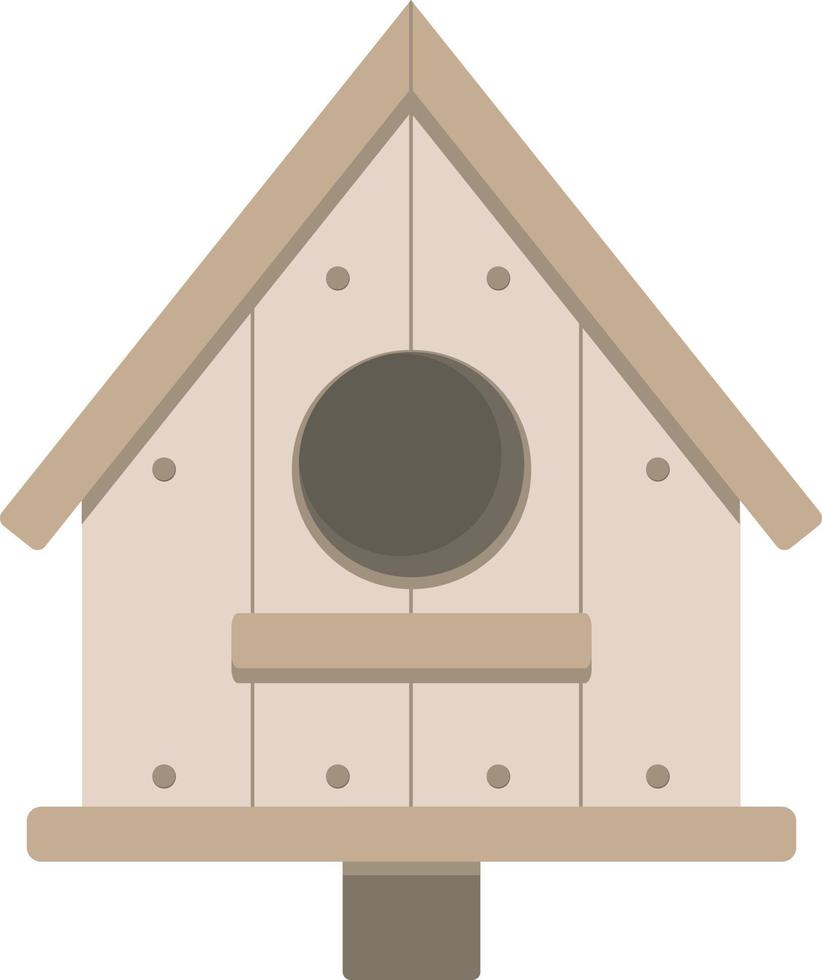 maison d'oiseau en bois aquarelle isolée sur fond blanc. illustration dessinée à la main vecteur