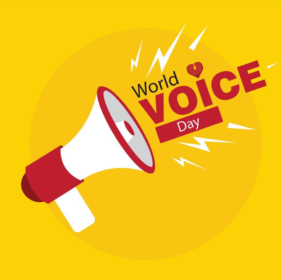 graphique vectoriel de la journée mondiale de la voix bon pour la célébration de la journée mondiale de la voix simple et élégant