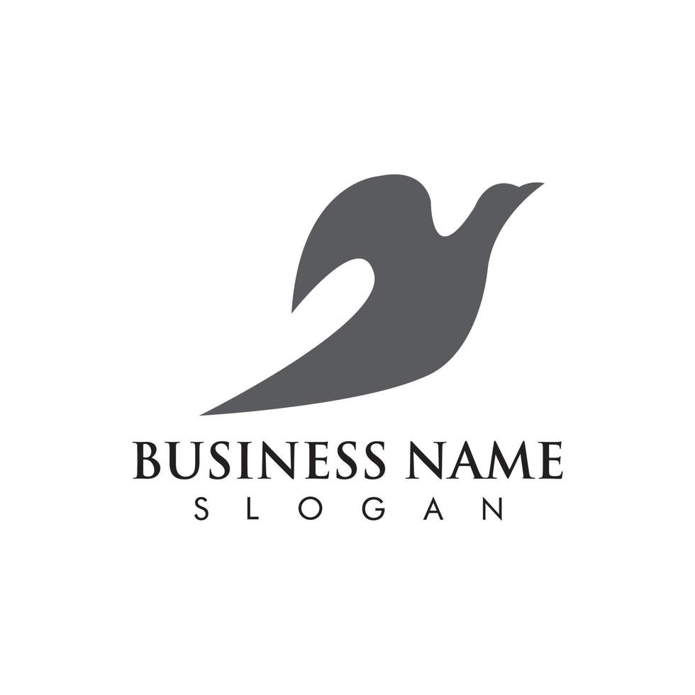 modèle de logo colombe oiseau vecteur