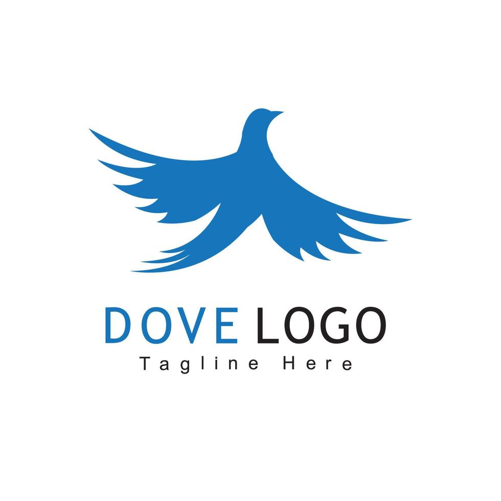 modèle de logo colombe oiseau vecteur