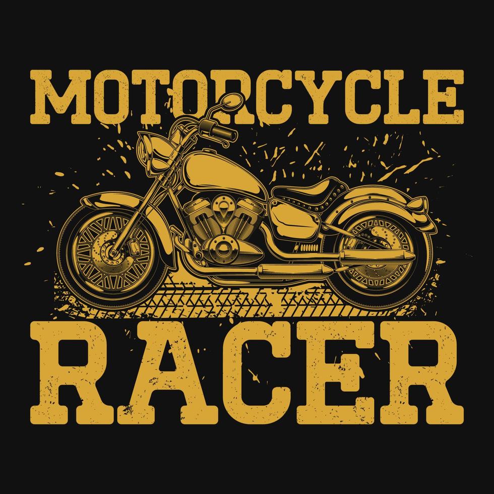 conception de tshirt de coureur de moto vecteur