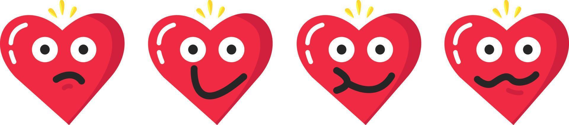 valentine emoji émoticône coeur rouge diable mal en colère vecteur