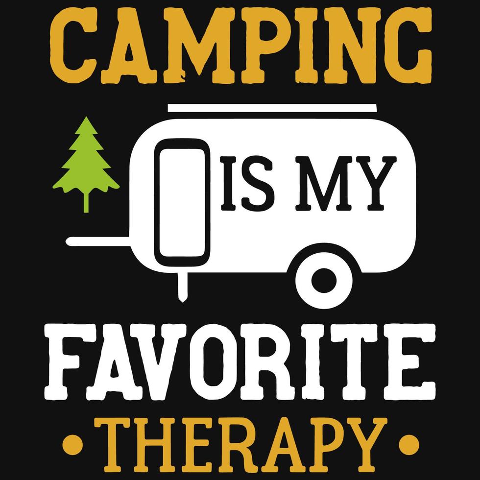 le camping est une bière géniale, ce qui en fait un design de tshirt génial vecteur