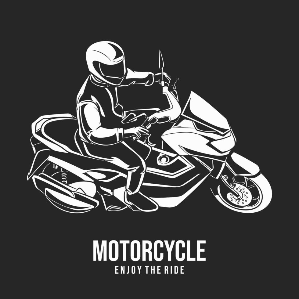 illustration vectorielle de moto vecteur