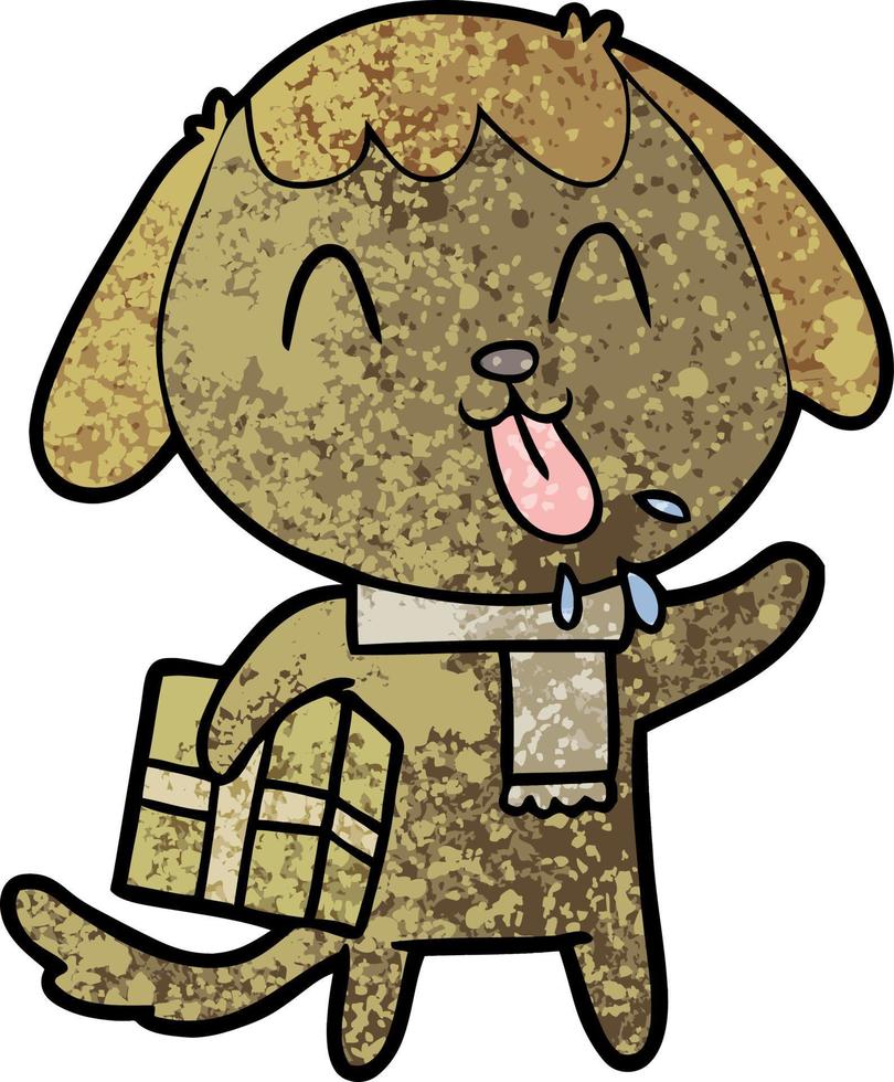 personnage de chien de vecteur dans le style de dessin animé