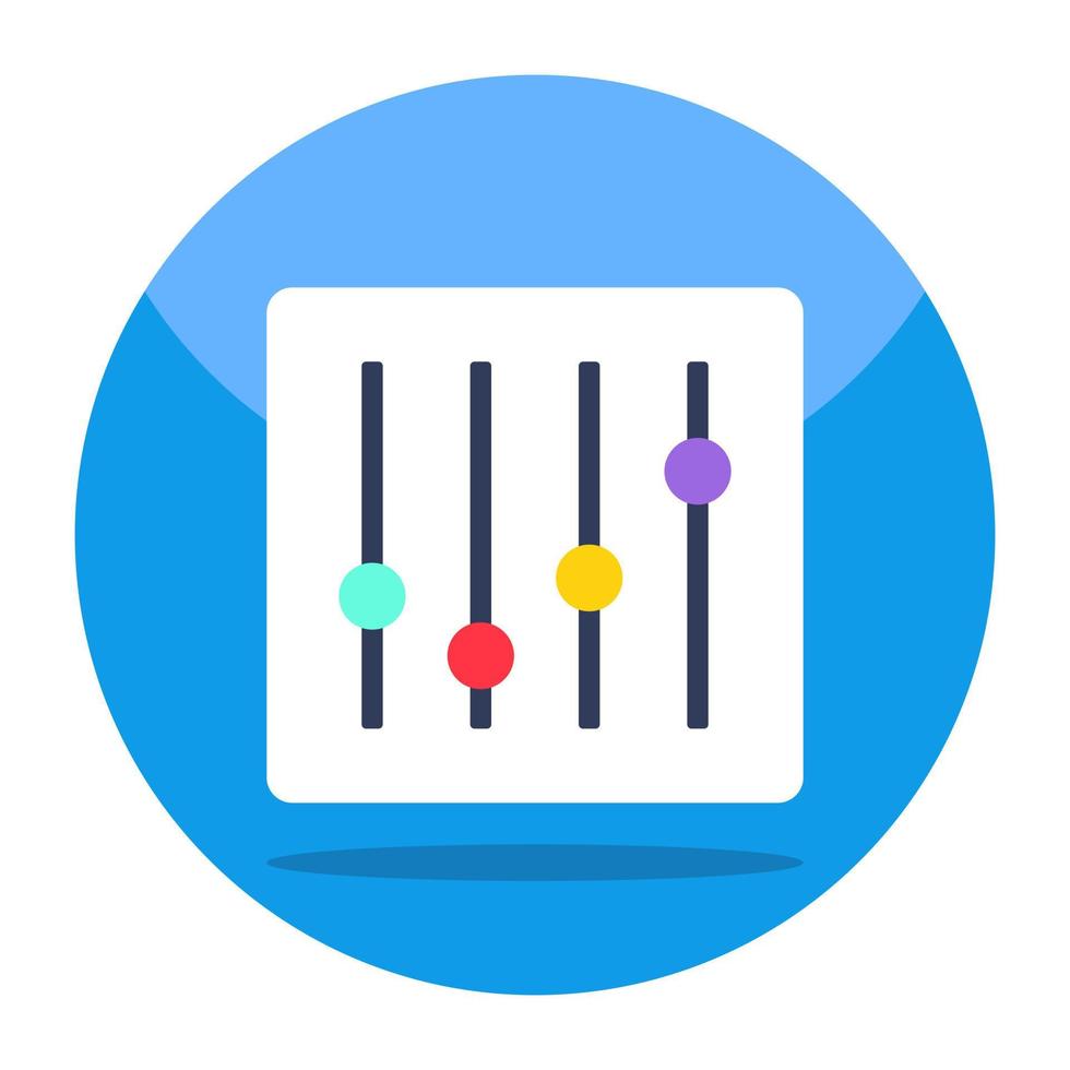 icône de conception modifiable de l'égaliseur de volume vecteur