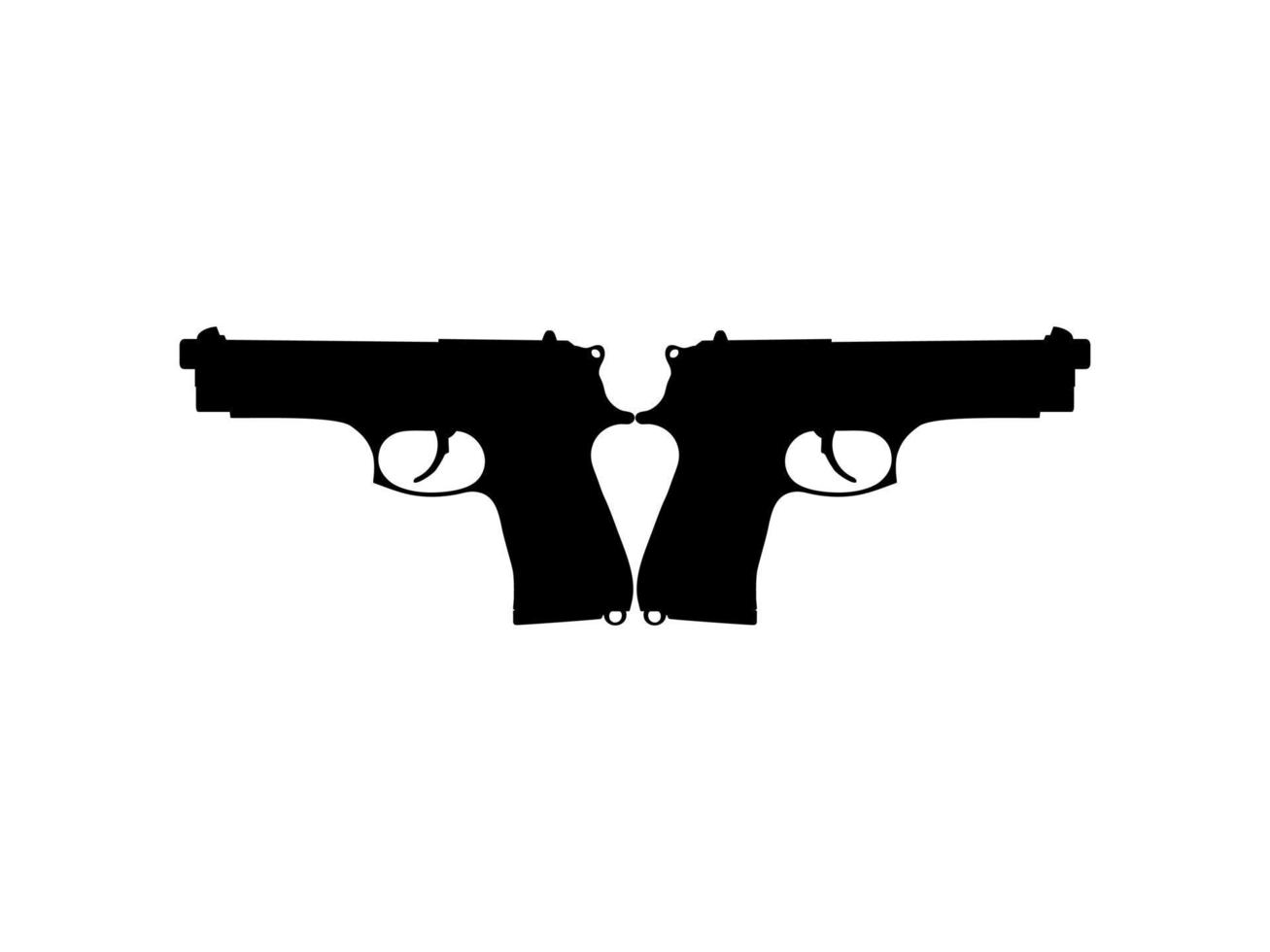 silhouette de pistolet, pisto pour logo, pictogramme, site Web ou élément de conception graphique. illustration vectorielle vecteur
