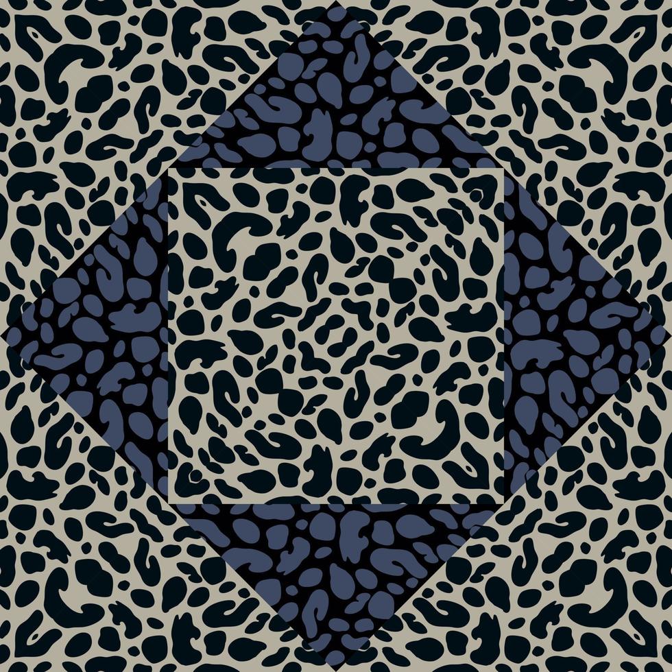 motif sans couture en mosaïque de peau de léopard abstraite. fond sans fin de peau d'animal géométrique. papier peint en fourrure de guépard vintage. vecteur