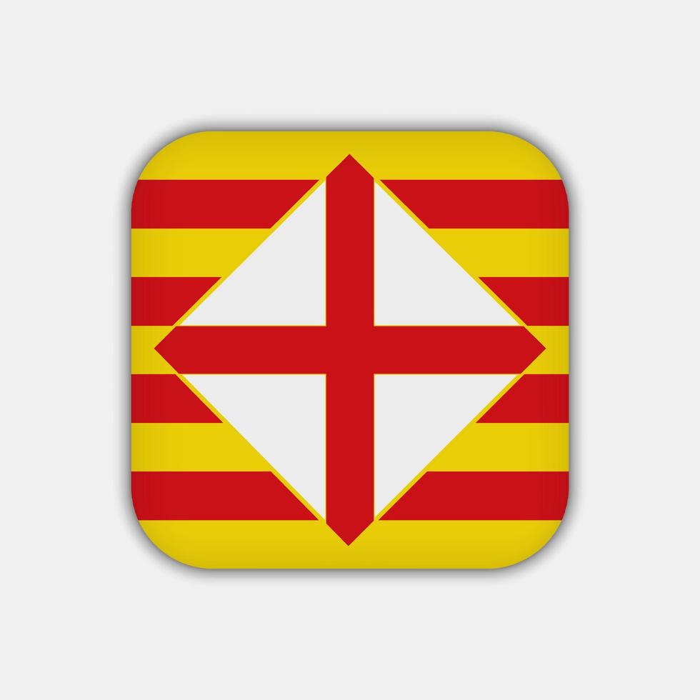 drapeau de barcelone, provinces d'espagne. illustration vectorielle. vecteur