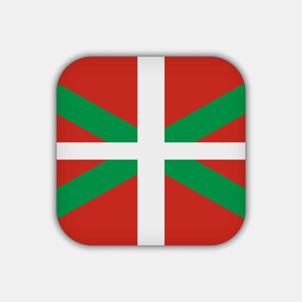 drapeau du pays basque, communauté autonome d'espagne. illustration vectorielle. vecteur