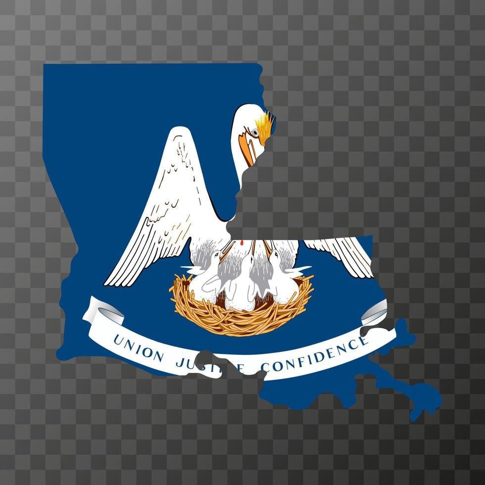 drapeau d'état de la louisiane. illustration vectorielle. vecteur