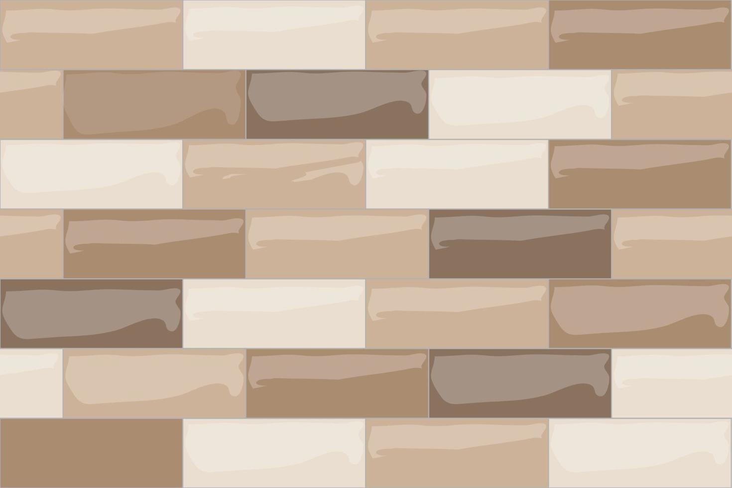 décoration de mur ou de sol en carreaux de céramique, motif sans couture en brique de mosaïque beige pour le fond. illustration vectorielle vecteur