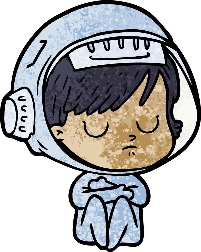 personnage d'astronaute de vecteur en style cartoon