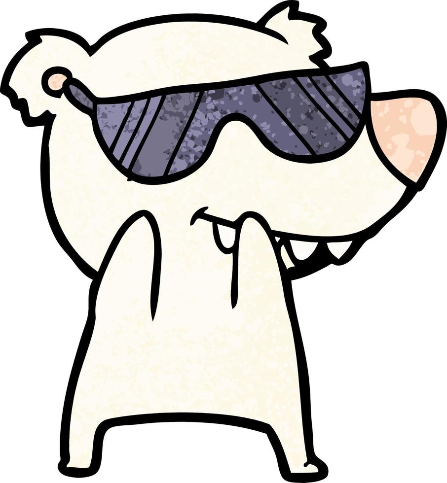 personnage d'ours polaire de vecteur en style cartoon