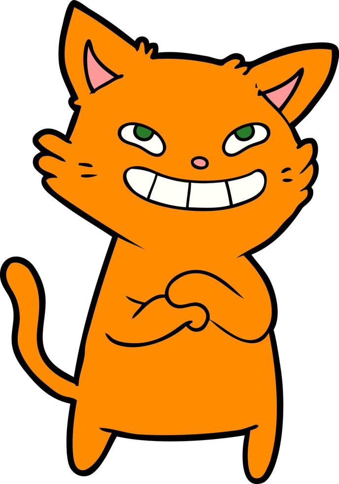 personnage de chat de vecteur en style cartoon