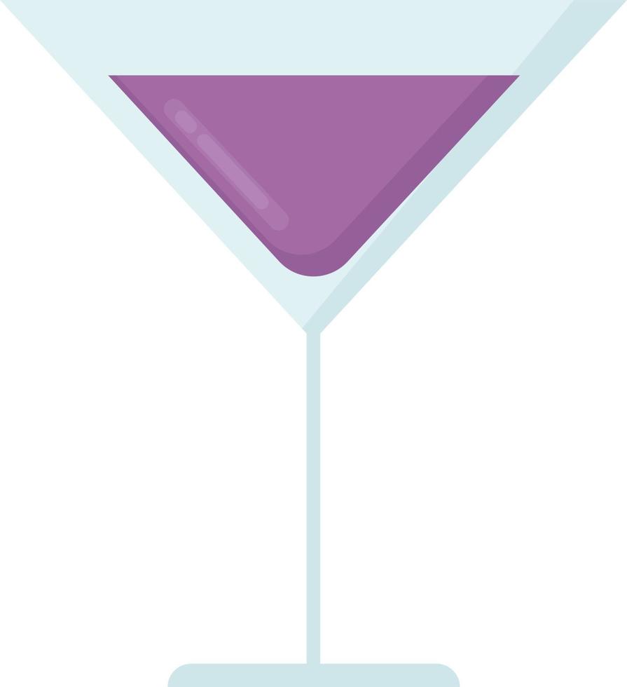 cocktail violet, illustration, vecteur sur fond blanc.