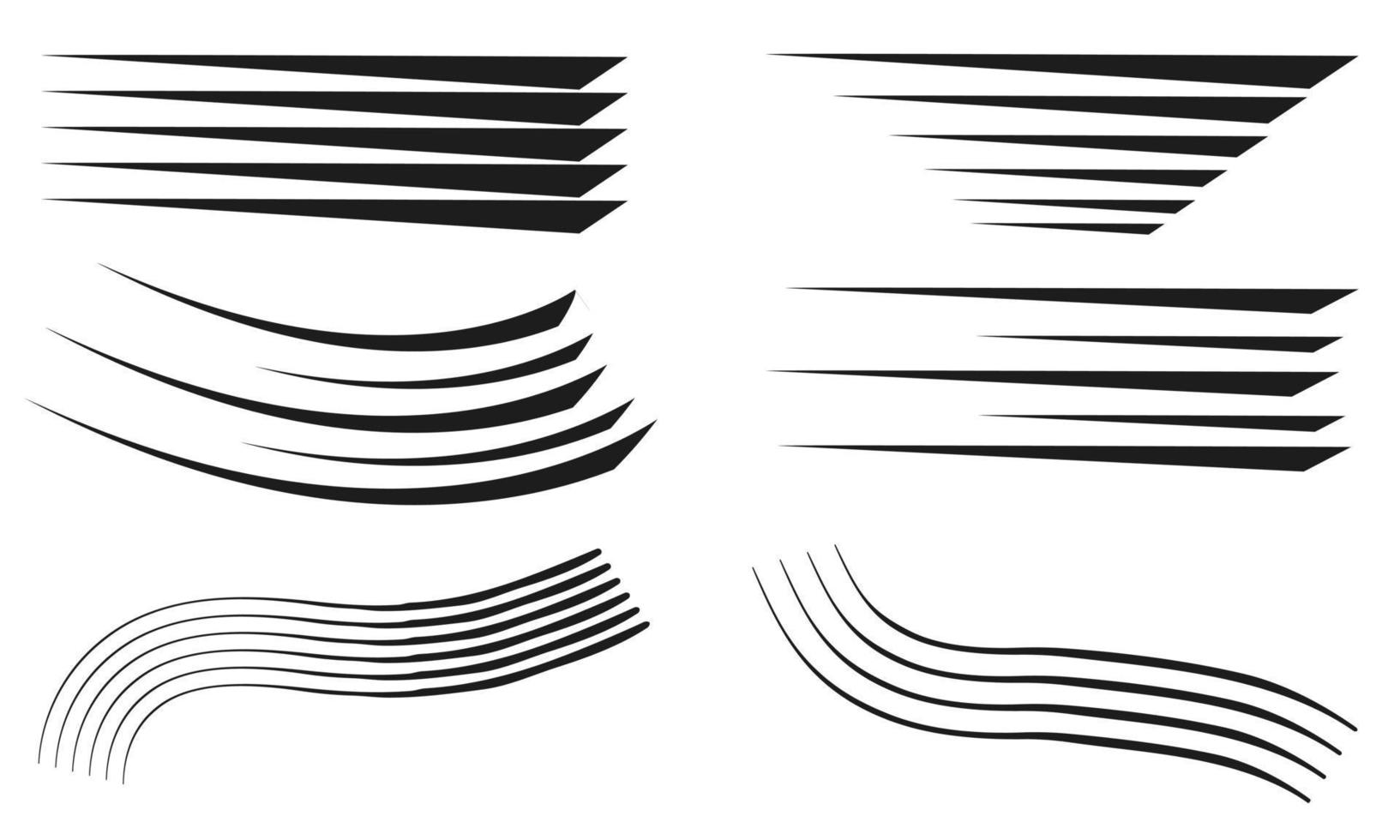 lignes de vitesse jeu d'icônes de particules volantes. illustration vectorielle. ep 10. vecteur