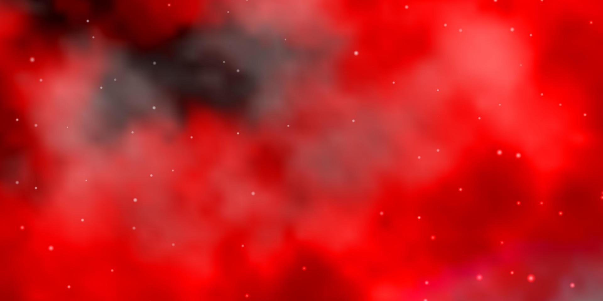 modèle vectoriel rouge clair avec des étoiles abstraites.