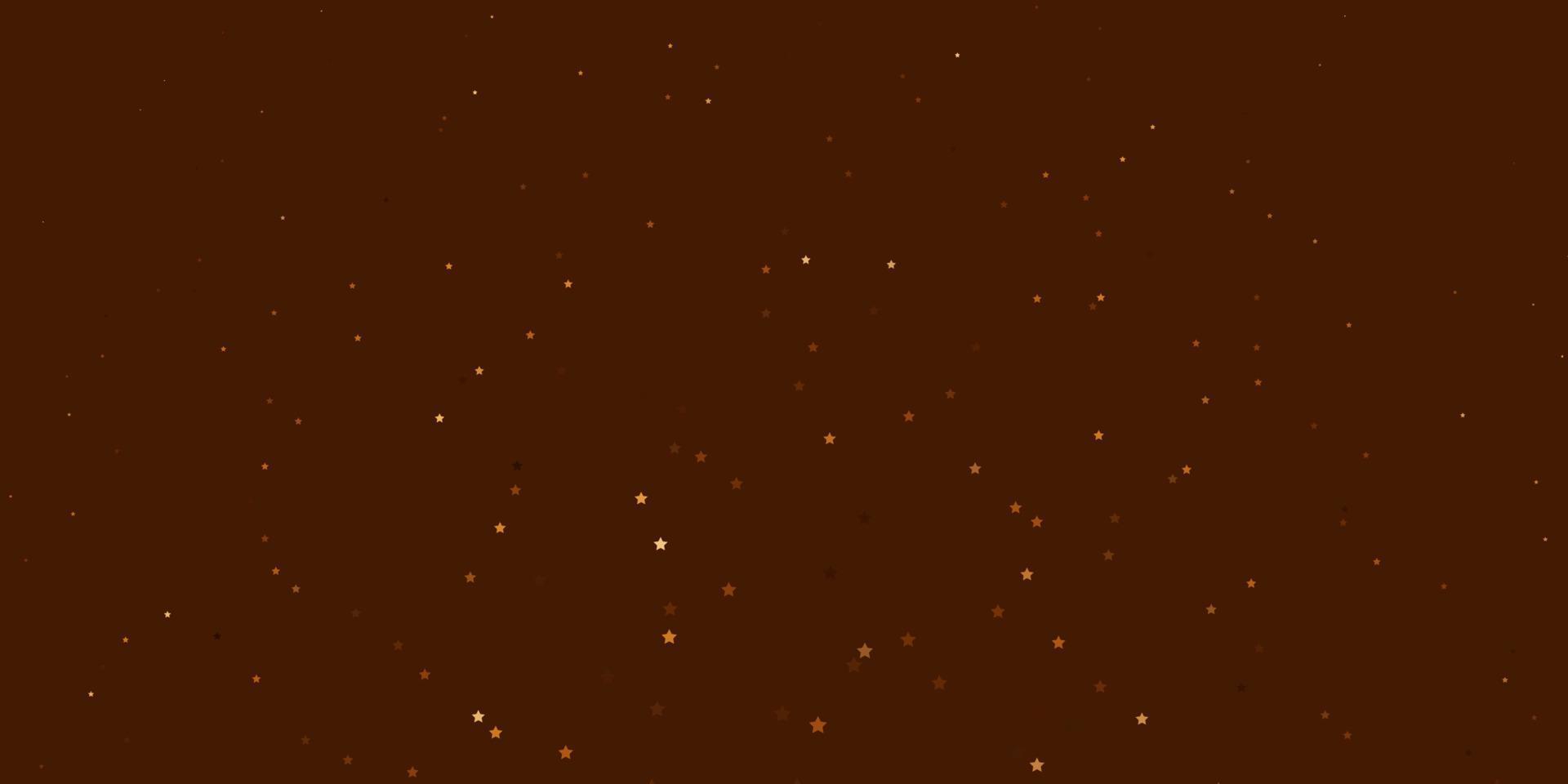 fond de vecteur orange foncé avec des étoiles colorées.