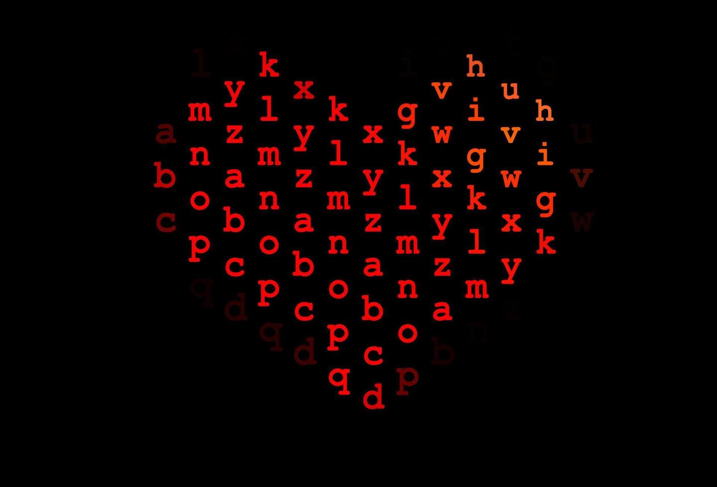 modèle vectoriel rouge foncé avec des lettres isolées.