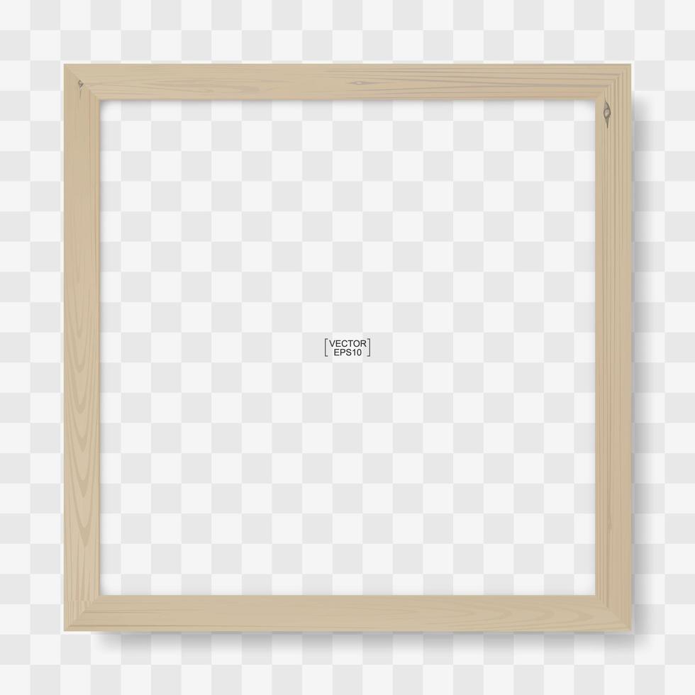 photo en bois ou cadre photo sur motif de style transparent vecteur