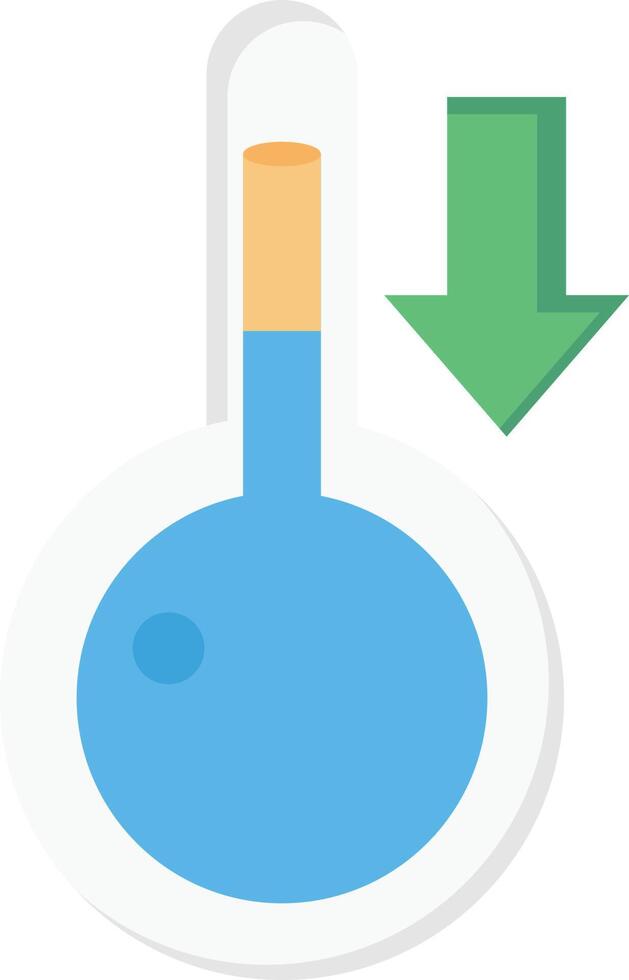 température vers le bas illustration vectorielle sur un fond. symboles de qualité premium. icônes vectorielles pour le concept et la conception graphique. vecteur