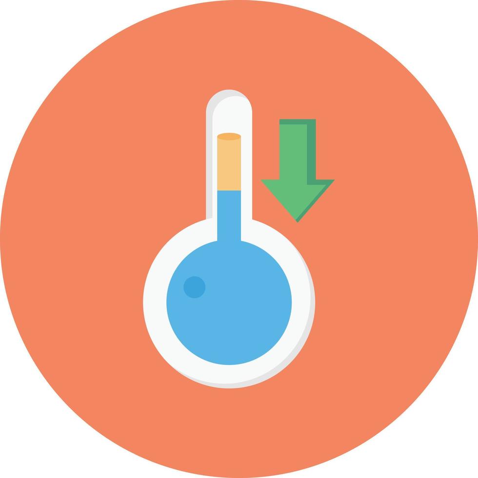 température vers le bas illustration vectorielle sur un fond. symboles de qualité premium. icônes vectorielles pour le concept et la conception graphique. vecteur