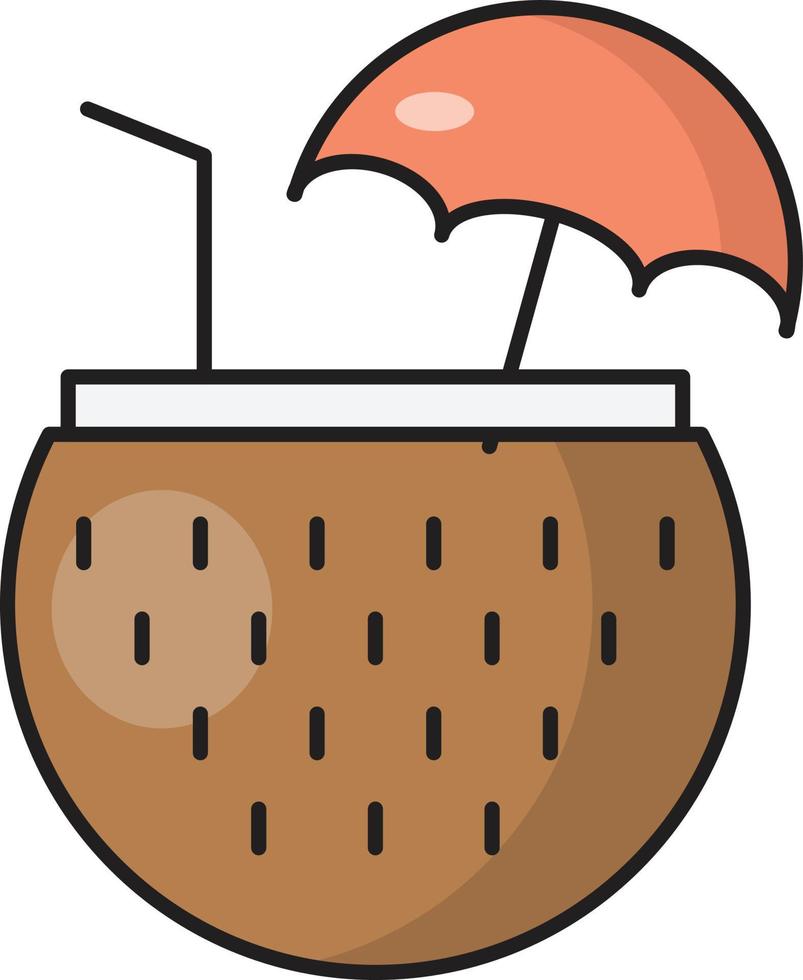 illustration vectorielle de jus de noix de coco sur fond.symboles de qualité premium.icônes vectorielles pour le concept et la conception graphique. vecteur