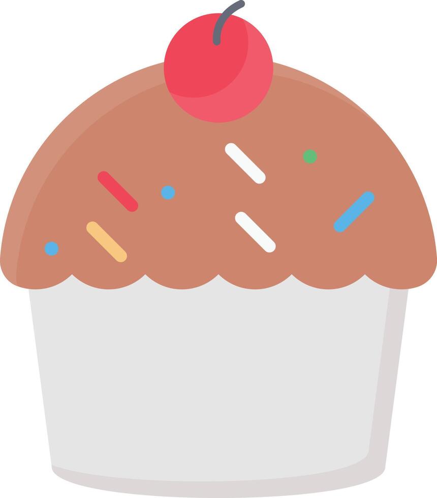 illustration vectorielle de cupcake sur fond.symboles de qualité premium.icônes vectorielles pour le concept et la conception graphique. vecteur