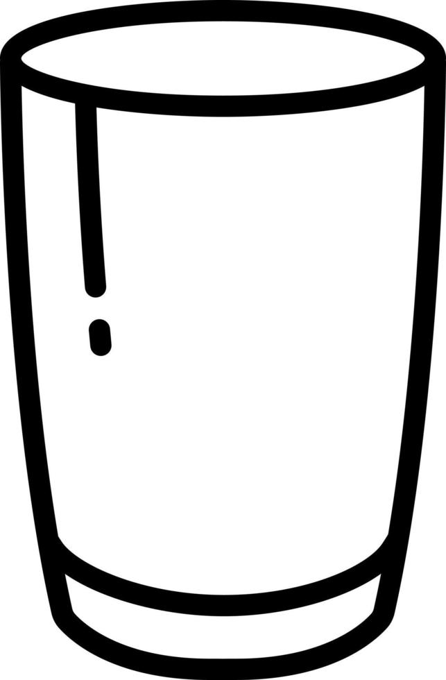 icône de ligne pour le verre vecteur