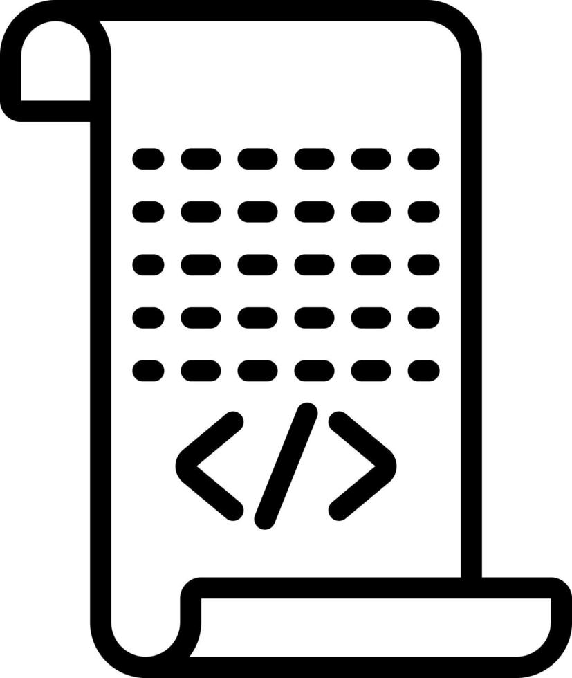 icône de ligne pour le script vecteur