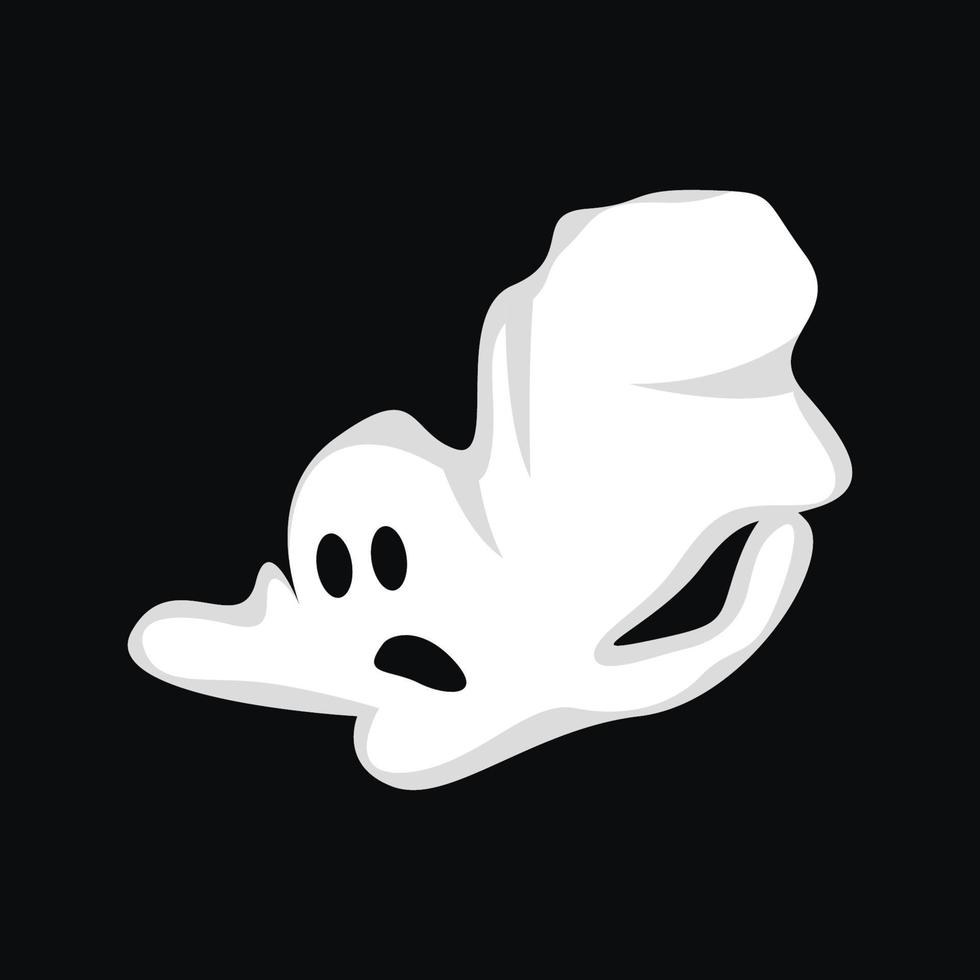 logo fantôme, illustration vectorielle fantôme d'halloween, modèle de fête d'halloween vecteur