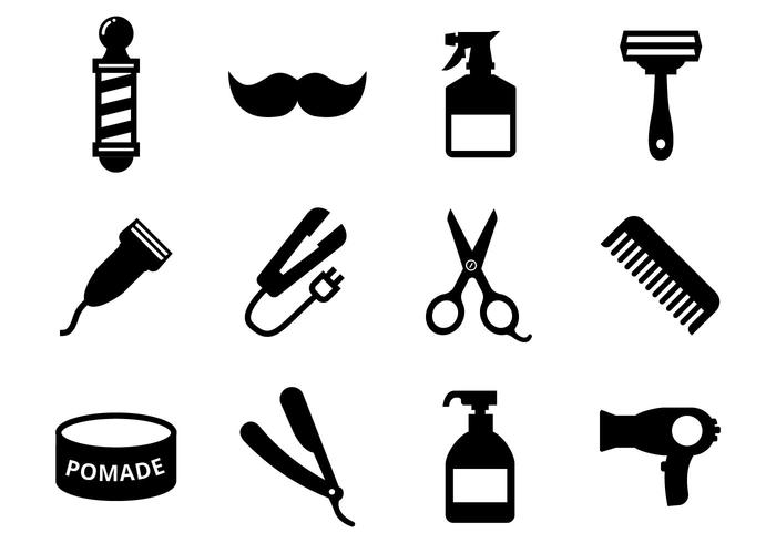 Barber Icons Vector gratuit