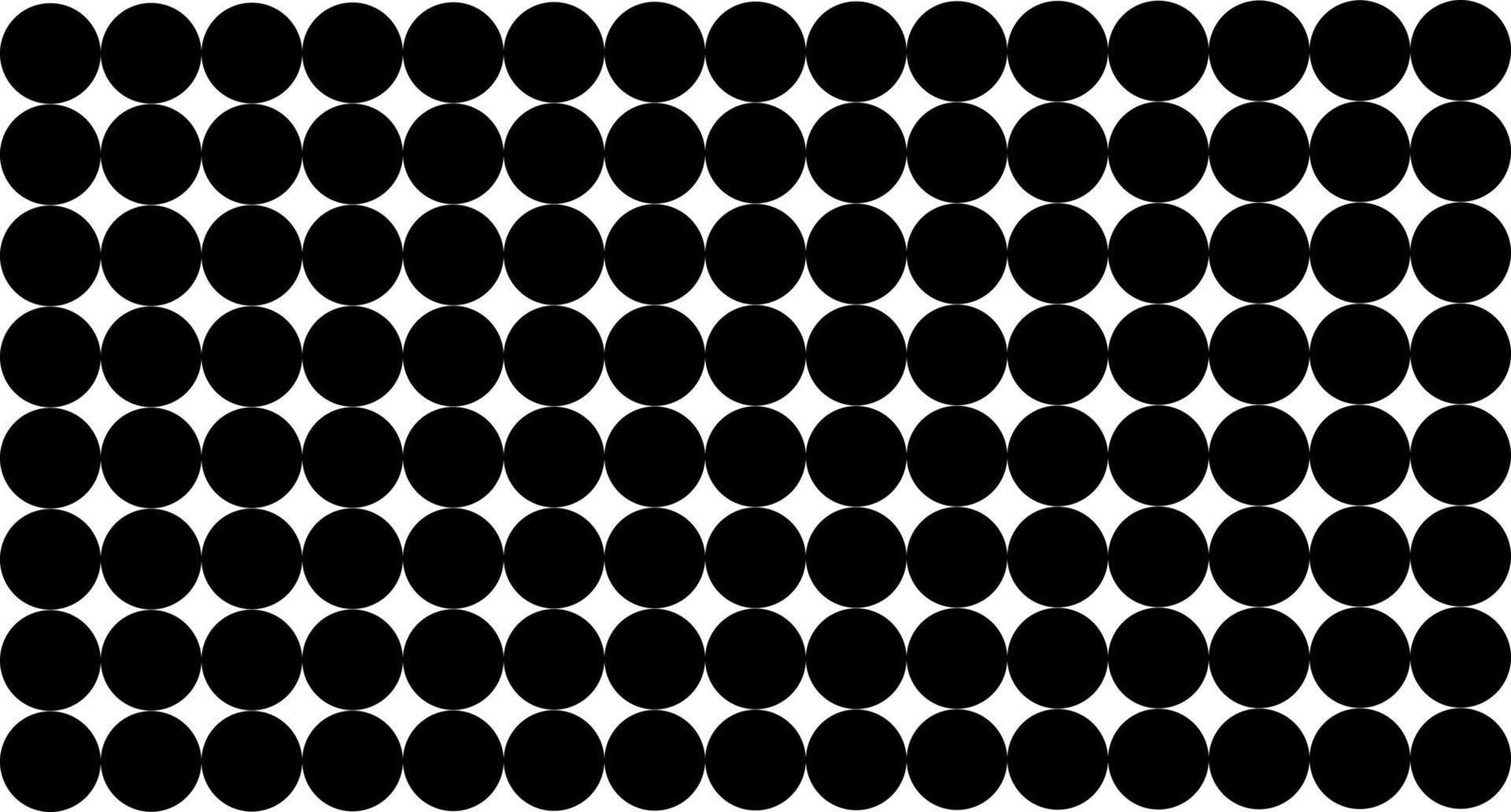 rangées de fond de cercles noirs. balles ponctuelles monochromes reliées entre elles par une grille sur la surface. design minimaliste simple pour la décoration vectorielle vecteur