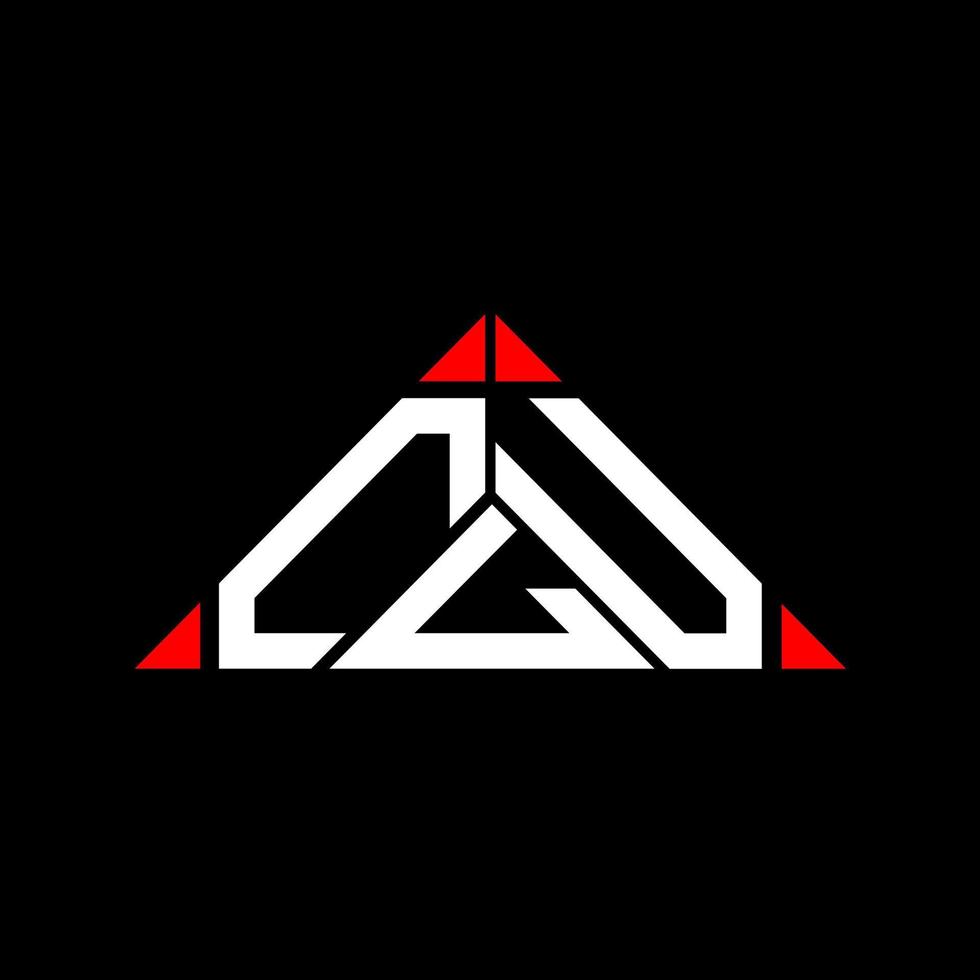 conception créative du logo clu letter avec graphique vectoriel, logo clu simple et moderne en forme de triangle. vecteur