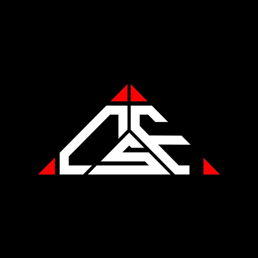 conception créative de logo de lettre csf avec graphique vectoriel, logo csf simple et moderne en forme de triangle. vecteur