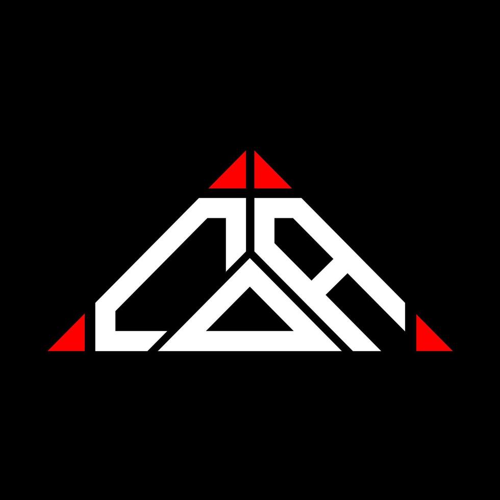 création de logo de lettre coa avec graphique vectoriel, logo coa simple et moderne en forme de triangle. vecteur