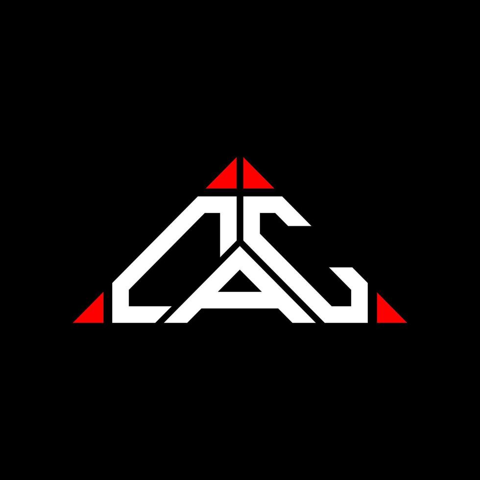 conception créative du logo cac letter avec graphique vectoriel, logo cac simple et moderne en forme de triangle. vecteur
