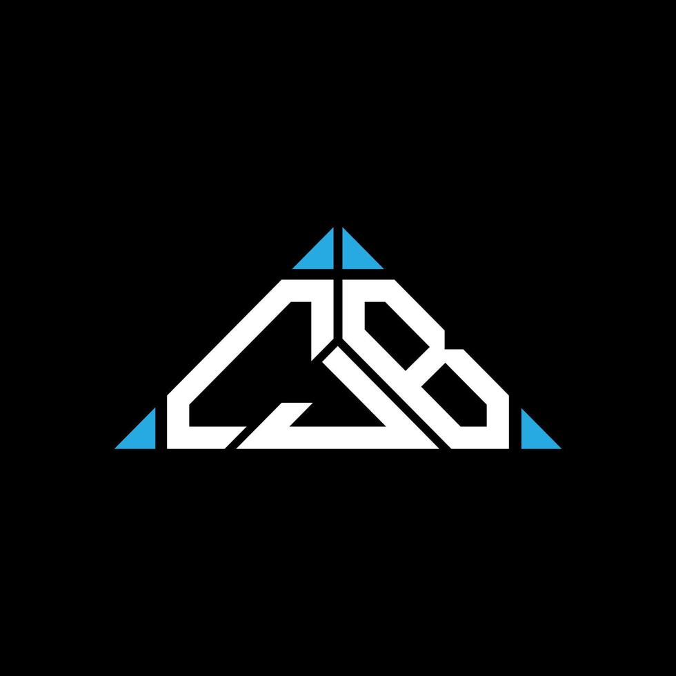 conception créative du logo de lettre cjb avec graphique vectoriel, logo cjb simple et moderne en forme de triangle. vecteur