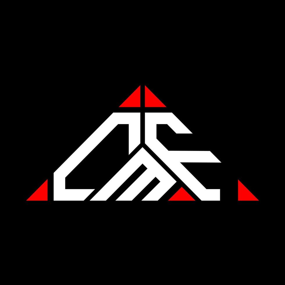 conception créative du logo de lettre cmf avec graphique vectoriel, logo cmf simple et moderne en forme de triangle. vecteur