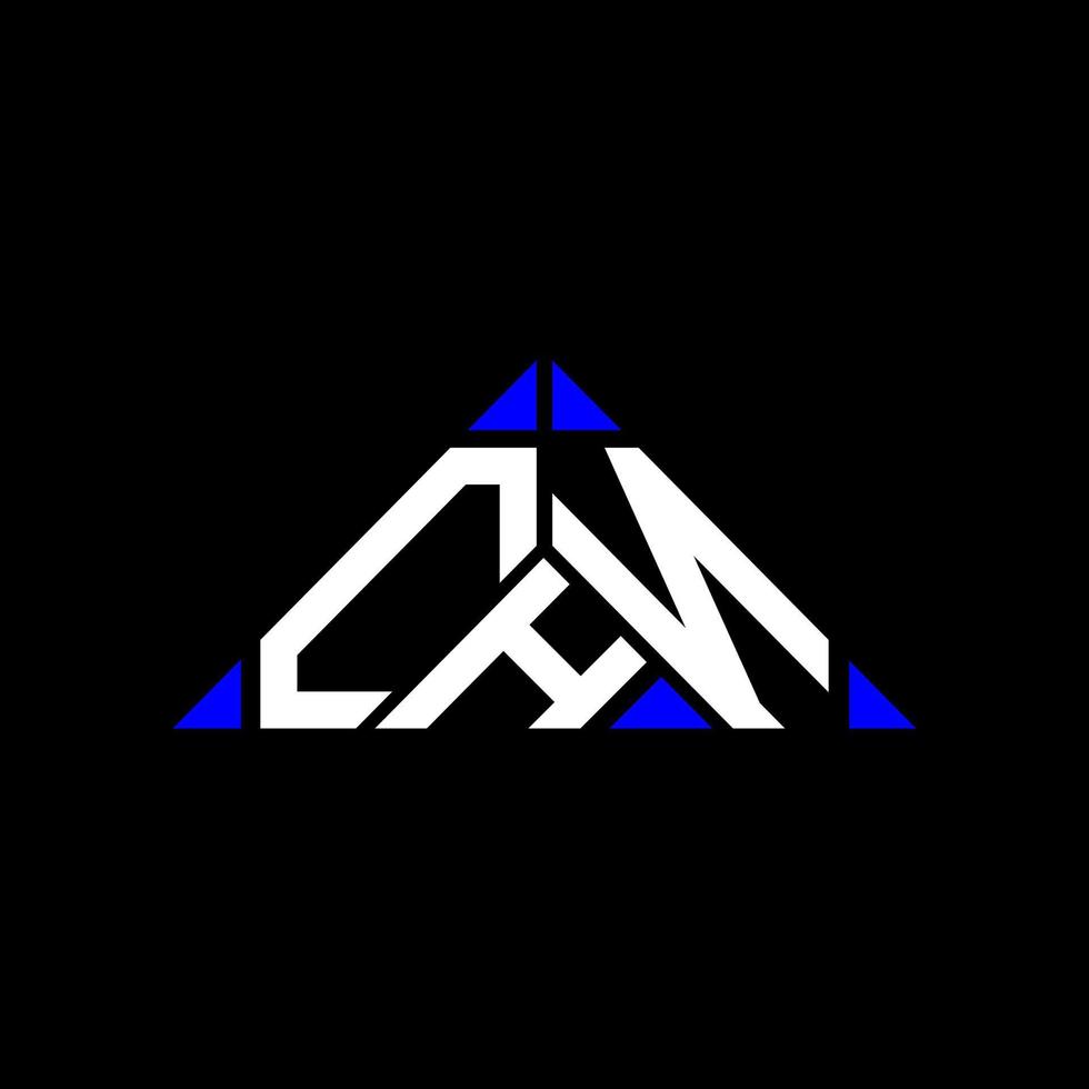 conception créative du logo de lettre chn avec graphique vectoriel, logo chn simple et moderne en forme de triangle. vecteur