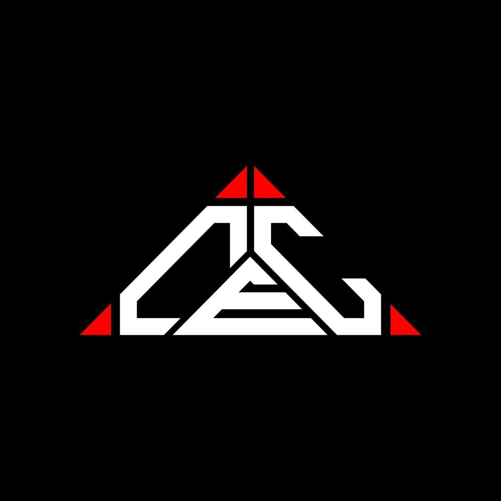 conception créative du logo de la lettre cec avec graphique vectoriel, logo simple et moderne de la cec en forme de triangle. vecteur