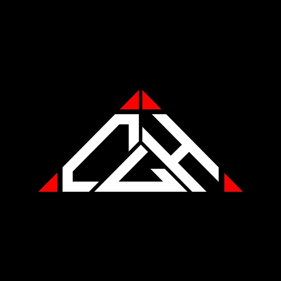 conception créative du logo lettre clh avec graphique vectoriel, logo clh simple et moderne en forme de triangle. vecteur