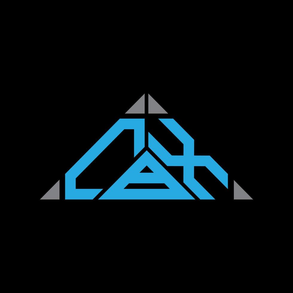 conception créative du logo de lettre cbx avec graphique vectoriel, logo cbx simple et moderne en forme de triangle. vecteur