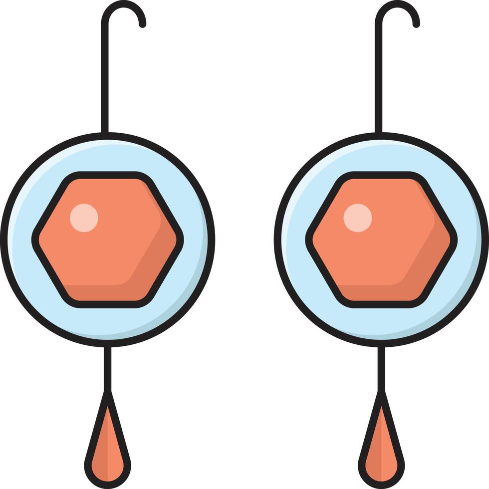 illustration vectorielle de boucle d'oreille sur un fond. symboles de qualité premium. icônes vectorielles pour le concept et la conception graphique. vecteur