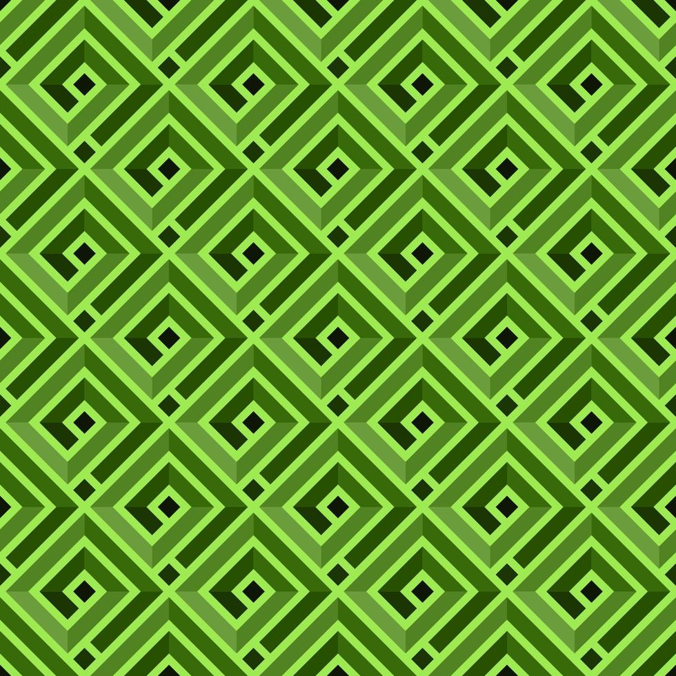 motif transparent abstrait vert clair avec des spirales carrées en vecteur