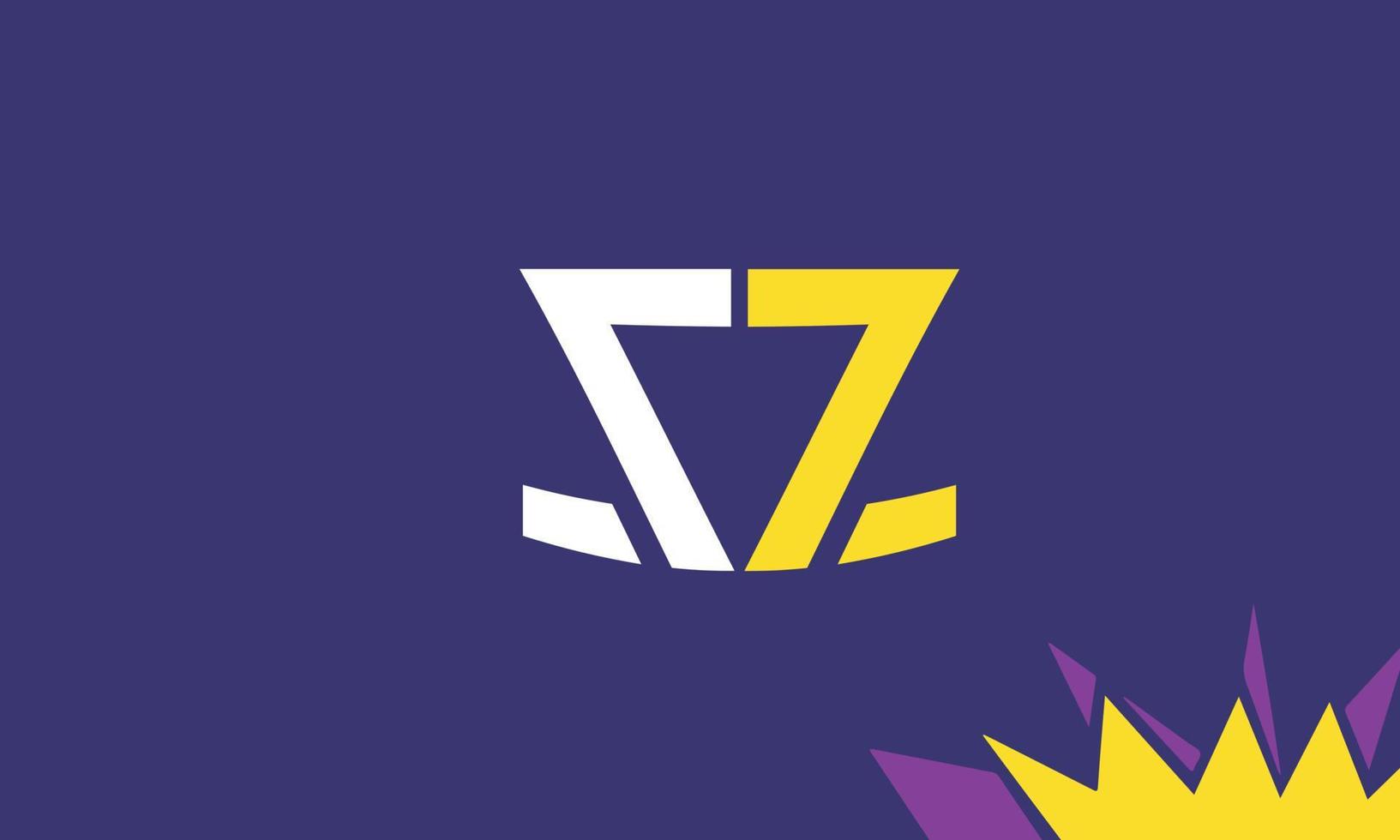 alphabet lettres initiales monogramme logo sz, zs, s et z vecteur