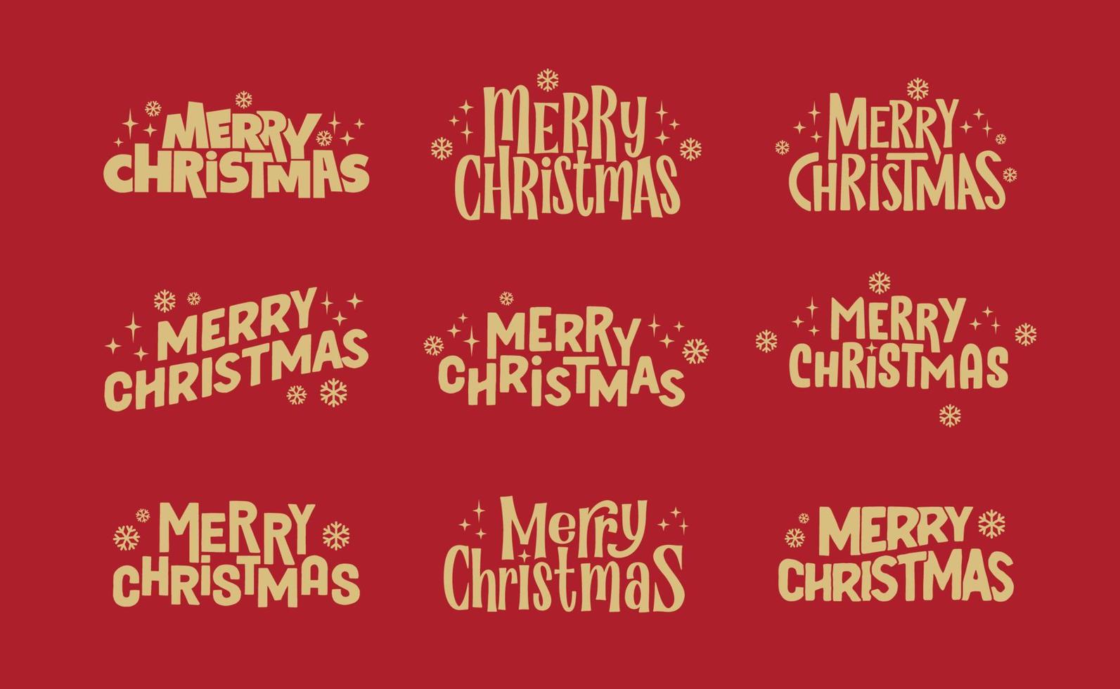 conception typographique de lettrage joyeux noël. conception de texte de vacances de Noël. vecteur