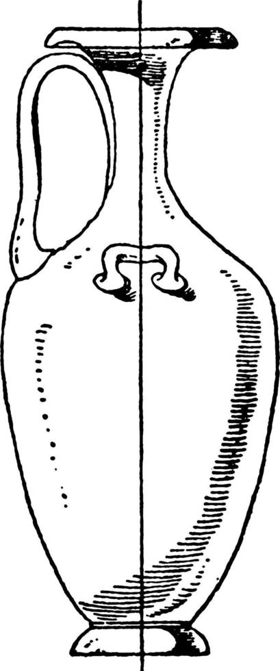 main-hydrie gréco-italique, illustration vintage. vecteur